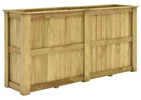 Jardinieră înaltă, 196 x 50 x 100 cm, lemn de pin tratat - 1/5