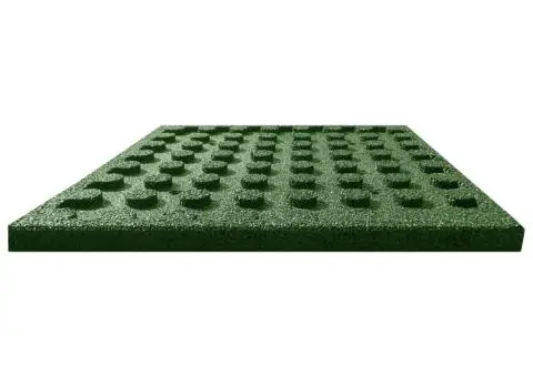 Plăci de protecție la cădere, 6 buc, verde, 50x50x3 cm, cauciuc - 5/5