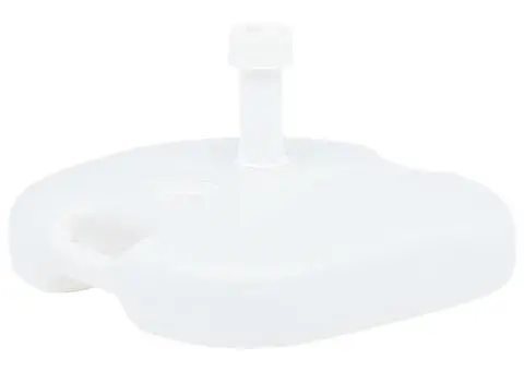Suport umbrelă, alb, 16 L, plastic, umplere cu nisip/apă - 1/5