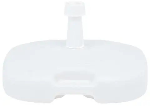 Suport umbrelă, alb, 16 L, plastic, umplere cu nisip/apă - 2/5
