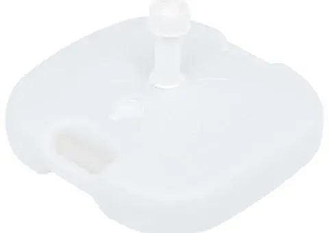 Suport umbrelă, alb, 16 L, plastic, umplere cu nisip/apă - 4/5