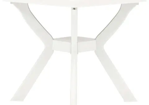Masă de bistro, alb, 70x70x72 cm, plastic - 1/5