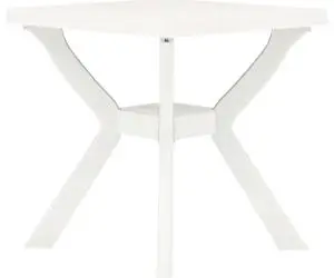 vidaXL Masă de bistro, alb, 70x70x72 cm, plastic