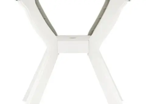 Masă de bistro, alb, 70x70x72 cm, plastic - 2/5