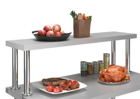 Raft superior masă de lucru, 120x30x35 cm, oțel inoxidabil - 3/5