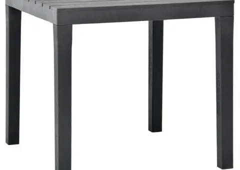 Masă de grădină, antracit, 78 x 78 x 72 cm, plastic - 1/5