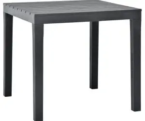 vidaXL Masă de grădină, antracit, 78 x 78 x 72 cm, plastic