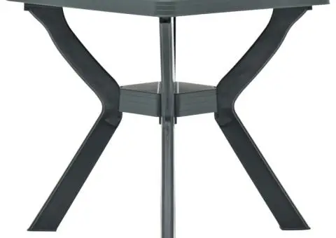 Masă de bistro, verde, 70x70x72 cm, plastic - 1/5