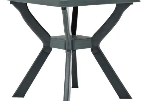 Masă de bistro, verde, 70x70x72 cm, plastic - 3/5