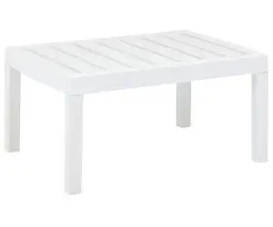 vidaXL Masă de grădină, alb, 78 x 55 x 38 cm, plastic