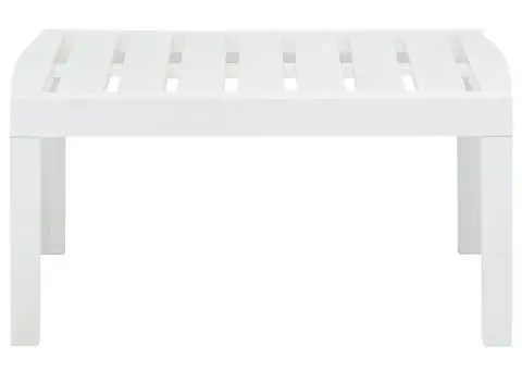 Masă de grădină, alb, 78 x 55 x 38 cm, plastic - 2/5