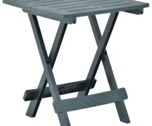 vidaXL Masă de grădină pliabilă, verde, 45 x 43 x 50 cm, plastic
