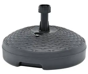 vidaXL Suport umbrelă umplut nisip/apă antracit 20 L plastic ratan