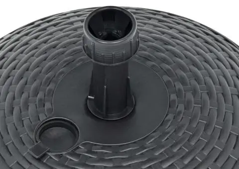 Suport umbrelă umplut nisip/apă antracit 20 L plastic ratan - 5/5