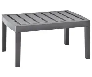 vidaXL Masă de grădină, cafeniu, 78 x 55 x 38 cm, plastic