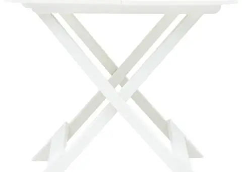 Masă de grădină pliabilă, alb, 79 x 72 x 70 cm, plastic - 3/5
