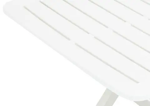Masă de grădină pliabilă, alb, 79 x 72 x 70 cm, plastic - 5/5