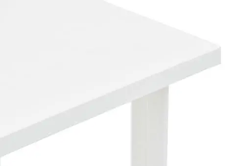 Masă de grădină, alb, 80 x 75 x 72 cm, plastic - 4/5