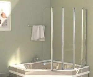 vidaXL Cabină de baie, 120 x 140 cm, sticlă securizată, transparent