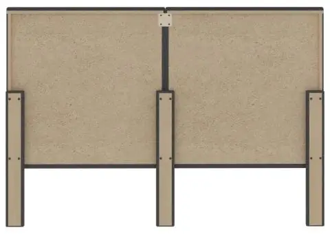 Tăblie capitonată, gri închis, 140 x 200 cm, material textil - 5/5