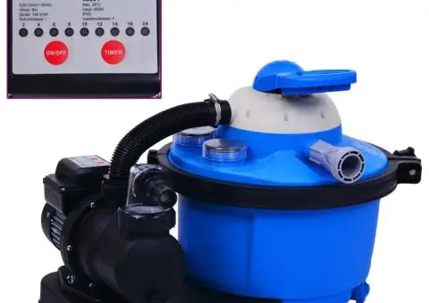 Pompă filtru cu nisip, cu temporizator, 450 W 25 L - 1/5