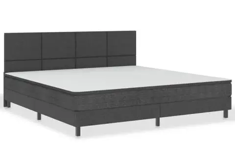 Tăblie de pat, gri închis, 200 x 200 cm, material textil - 3/5