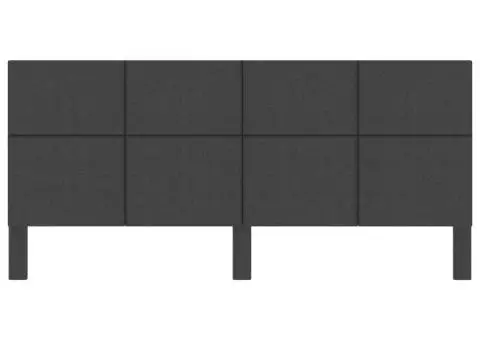 Tăblie de pat, gri închis, 200 x 200 cm, material textil - 4/5