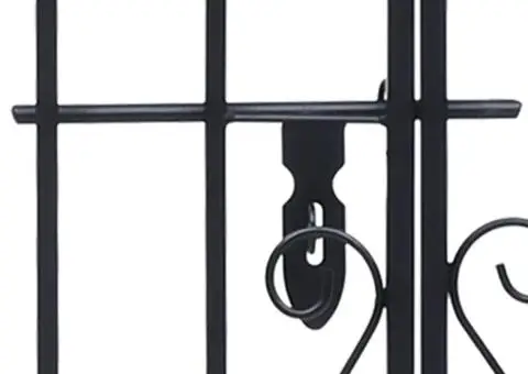 Poartă de grădină ornamentală, 122 x 20,5 x 100 cm, fier forjat - 5/5