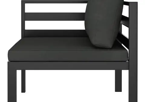 Canapea modulară de colț cu perne, 1 buc., antracit, aluminiu - 4/5