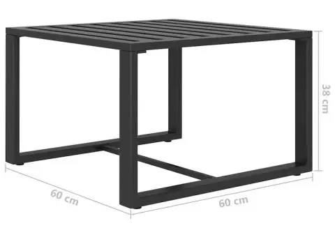Set mobilier de grădină cu perne, 6 piese, antracit, aluminiu - 5/5