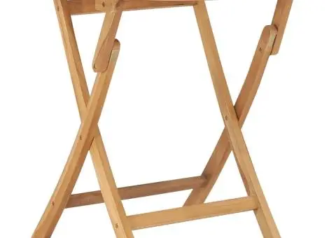 Masă pliabilă de grădină, Ø 85 cm, lemn masiv de tec - 1/5