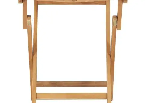 Masă pliabilă de grădină, Ø 85 cm, lemn masiv de tec - 2/5
