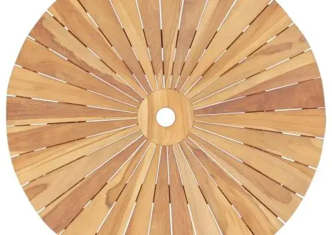 Masă pliabilă de grădină, Ø 85 cm, lemn masiv de tec - 5/5