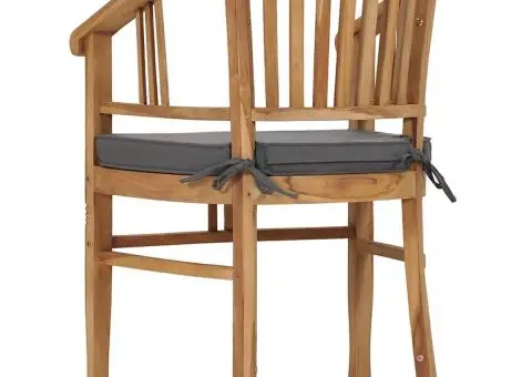 Scaune de grădină cu perne, 2 buc., lemn masiv de tec - 5/5