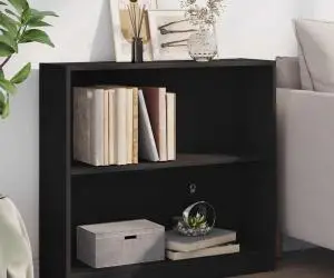 vidaXL Bibliotecă, negru, 80 x 24 x 75 cm, PAL