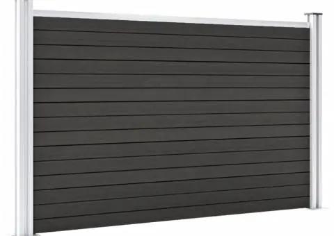 Gard de grădină, gri, 180 x 105 cm, WPC - 3/5