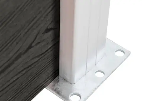 Gard de grădină, gri, 180 x 105 cm, WPC - 5/5