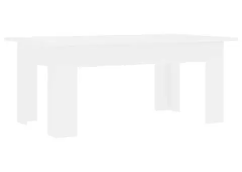 Măsuță de cafea, alb, 100 x 60 x 42 cm, lemn prelucrat - 2/5