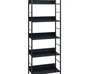 vidaXL Etajeră cărți 5 rafturi, negru, 60x27,6x158,5 cm lemn prelucrat