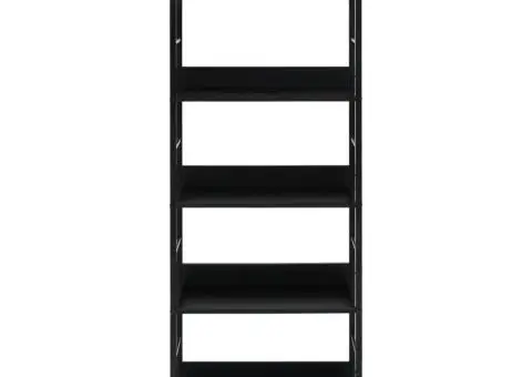 Etajeră cărți 5 rafturi, negru, 60x27,6x158,5 cm lemn prelucrat - 3/5