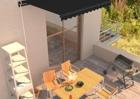 Copertină retractabilă manual, antracit, 350 x 250 cm - 1/5