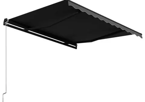 Copertină retractabilă manual, antracit, 350 x 250 cm - 4/5