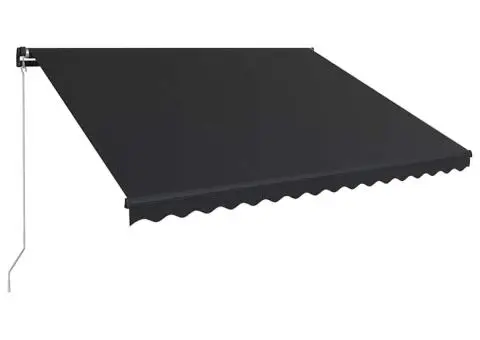 Copertină retractabilă manual cu LED, antracit, 450 x 300 cm - 4/5