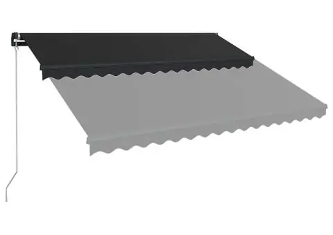 Copertină retractabilă manual cu LED, antracit, 450 x 300 cm - 5/5