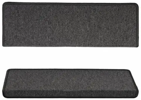 Covorașe de trepte de scară, 15 buc., antracit, 65x21x4 cm - 4/5