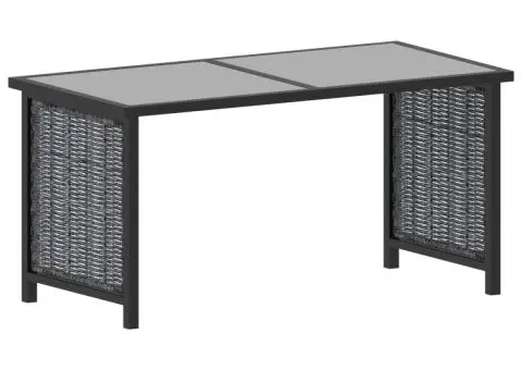 Set mobilier de grădină cu perne, 8 piese, antracit, poliratan - 4/5