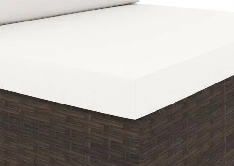 Canapea de mijloc modulară, maro, poliratan - 5/5