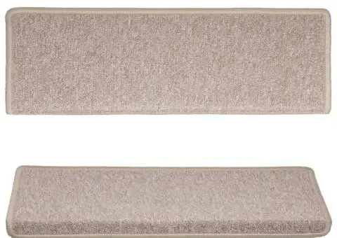 Covorașe de trepte de scară, 15 buc., gri taupe, 65x21x4 cm - 4/5