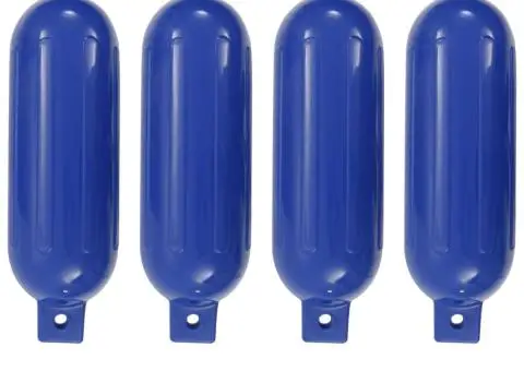 Bară de protecție barcă, 4 buc., albastru, 51x14 cm, PVC - 1/5