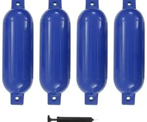 vidaXL Bară de protecție barcă, 4 buc., albastru, 51x14 cm, PVC